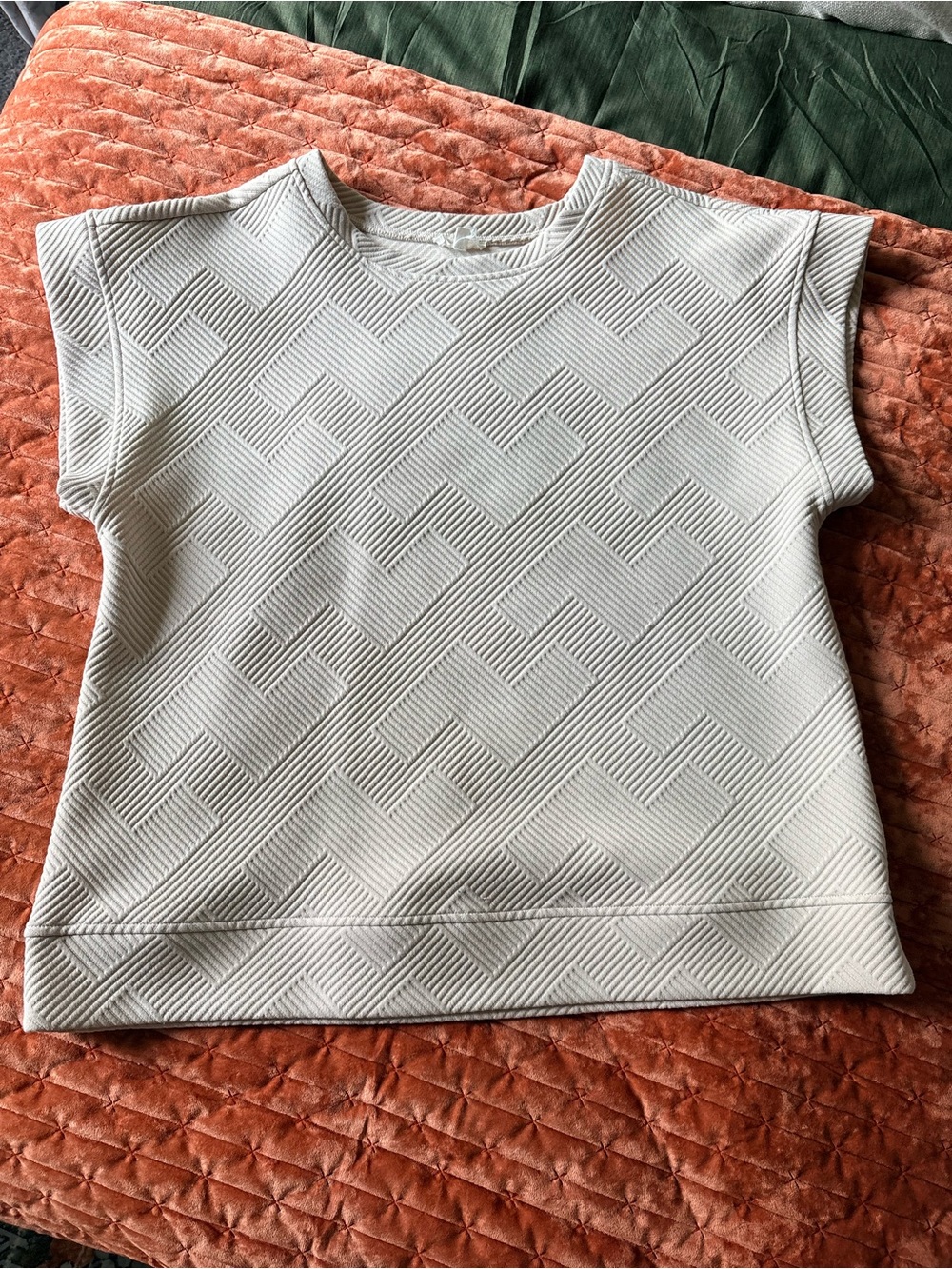 Jodifl Textured Short Sleeve Top in Cream